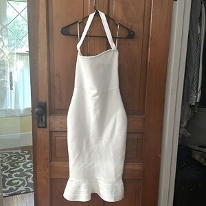 Womens Halter Fishtail Bandage Party Dress Elegant Wedding Guest Dress